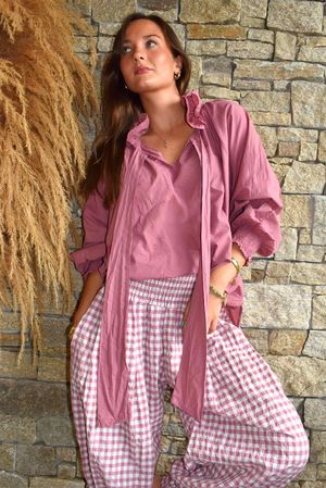 Larc Poet Blouse Indian Pink